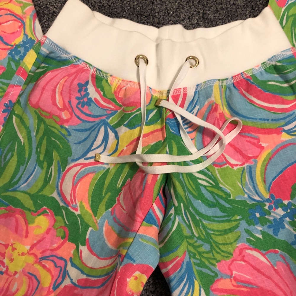 Lilly Pulitzer Colorful Floral Wide Leg Pants